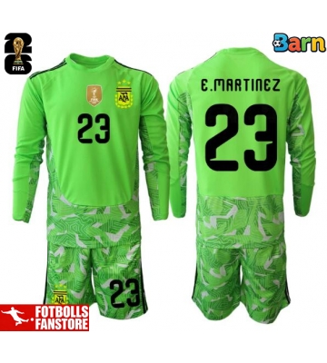 Argentina Emiliano Martinez #23 Målvakt Bortatröja Barn VM 2026 Långärmad (+ Korta byxor)